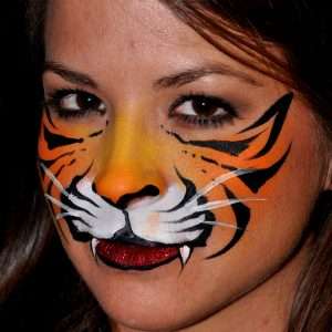 Tigris fél arcfestés